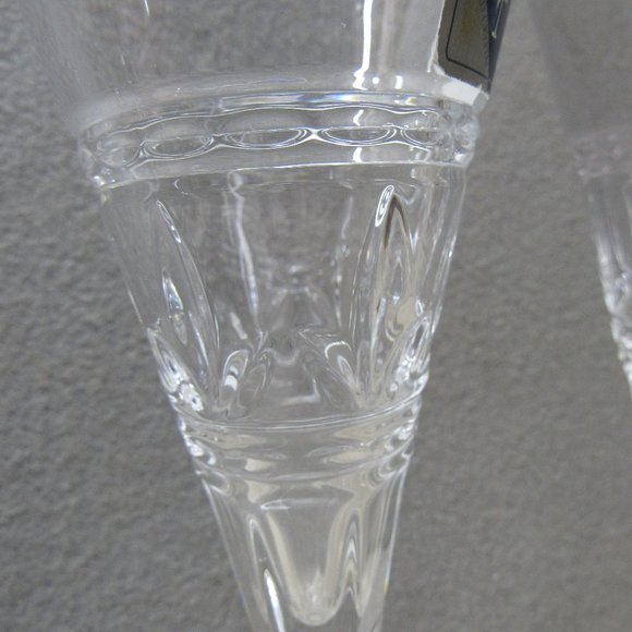 2 VINTAGE MACRYL 8 1/2" COCKTAIL GLASSES 24% PbO BOHEMIAN CRYSTAL - Picture 3 of 4